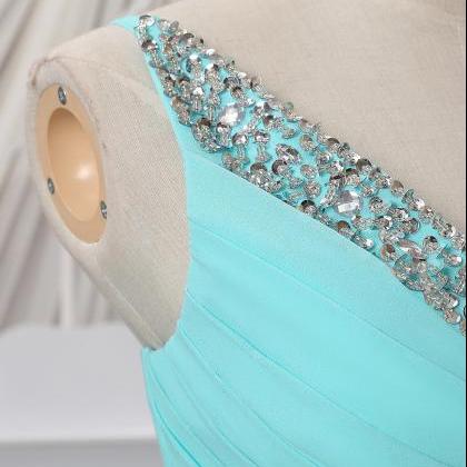 Custom Long Prom Dress With Beadings And Crystals,..