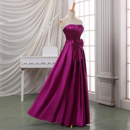 Custom Purlish Red Long Prom Dress,strapless..