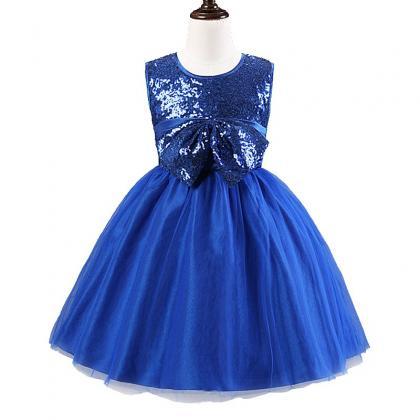 Bow-knot Flower Party Girl Dress Pretty Chic..