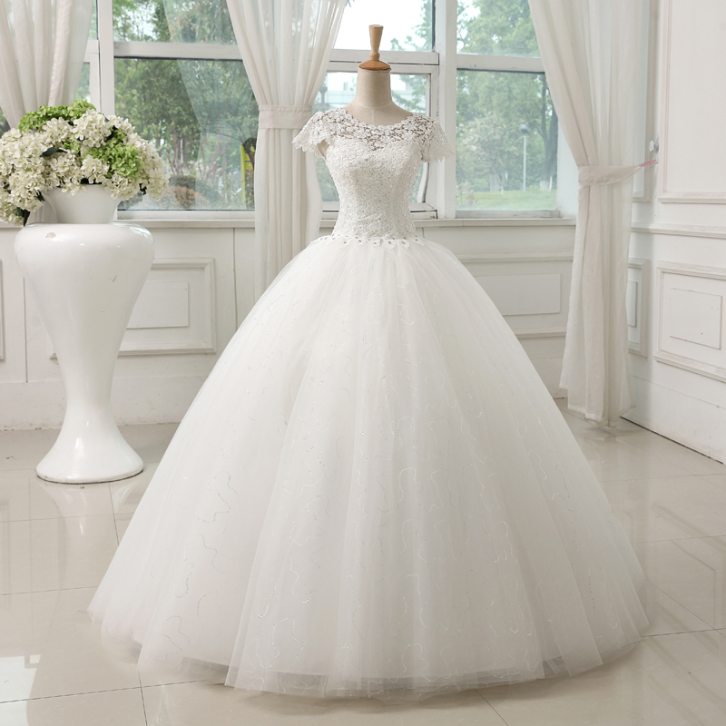 short princess wedding dress