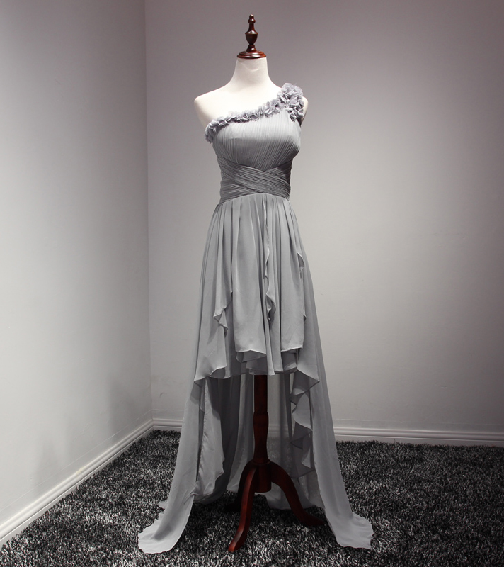 Princess A Line Off The Shoulder Satin Chiffon Long Prom Dress,Formal Dress C6016 main image 0